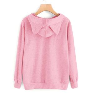 Sudadera de mujer Estampado de gato Blusa de manga larga Sudaderas con capucha - Product Image 6