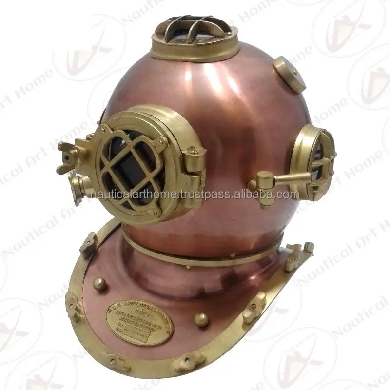 Nautical Deep Sea Diver's Diving Helmet - Copper & Brass Antique Marine Diving Helmet - Divers Helmet