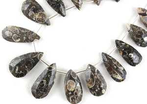 ลูกปัดหินอาเกตธรรมชาติทรงหยดน้ำสีน้ำตาลเข้ม 1 เส้น สวยงาม ทรงเหลี่ยมเพชรพลอย สำหรับทำสร้อยคอ DIY ได้รับการรับรอง - Product Image 3