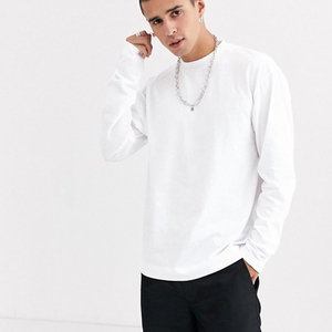 T-shirt manches longues unisexe, Streetwear surdimensionné, 100% coton, uni, nouvelle collection à la mode - Product Image 5