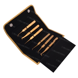 Funda dorada de cuero PU para 6 pinzas, protección de las pinzas con herramientas de PH - Product Image 2