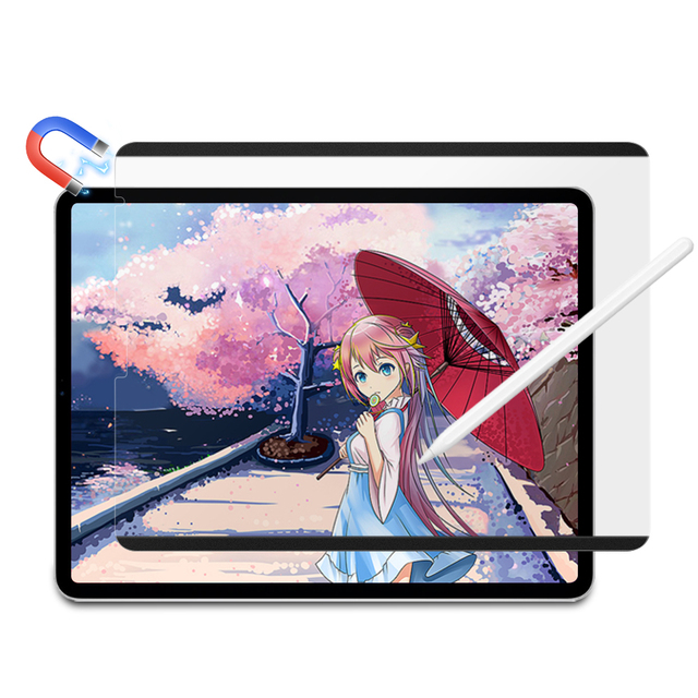 Magnetic Matte Removable Paper Feeling Tablet Screen Protector for iPad Pro 11