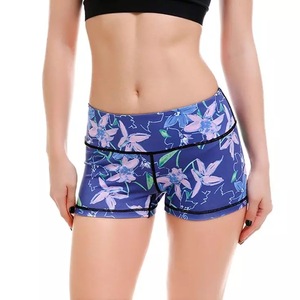 Wholesale 100% Customize Shorts For women With Sublimation Elastic Waist Side Striped Short Gym Fitness Athletic Sports Shorts - Product Image 1