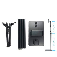 Support de tablette et de téléphone portable en alliage d'aluminium à hauteur réglable avec bras flexible col de cygne, pour utilisation au chevet, sur lit ou au sol, compatible iPad