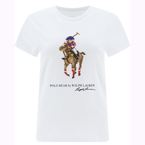 Polo estampado para mujer, Material PERSONALIZADO, blanco - Product Image 1