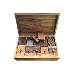 Boîte de rangement à épices en bois à trois niveaux, qualité exclusive, taille et forme personnalisées, à prix raisonnables - Product Image 2