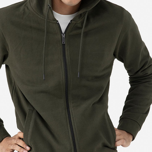 Nueva Sudadera con capucha de gran tamaño Unisex al por mayor 100% algodón cuello redondo cremallera logotipo personalizado bordado hombres Sudadera con capucha Lisa para invierno - Product Image 2