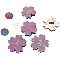 Boutons pression magnétiques en métal, 10 pièces, matériel Design fleur, pour sac personnalisé, boucle magnétique