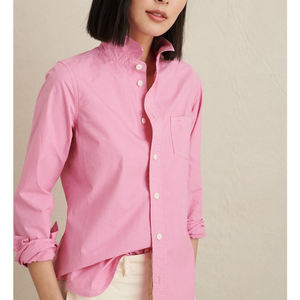 2021 Women's Plus Size <b>Long</b>-Sleeve Custom Logo Good Fitness Premium Quality Womens Cotton Shirt - Product Image 2