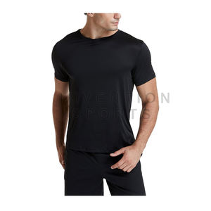 Venta caliente personalizado liso en blanco de manga corta cuello redondo poliéster/Spandex ropa deportiva Dry Fit camisetas a precios muy baratos - Product Image 5