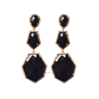 Boucles d'oreilles clous fantaisie en onyx noir naturel faites à la main, plaqué or vermeil, avec zircon cubique, pour mariage, anniversaire, fête, vente en gros, boucles d'oreilles à griffes