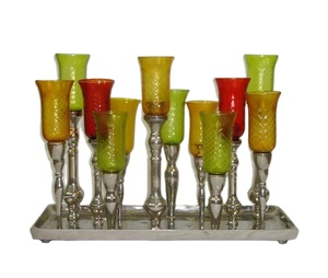 Candelabro de Aluminio Antiguo en Relieve de Primera Calidad, Diseño Moderno y Lujoso, Centro de Mesa para Decoración de Bodas - Product Image 3