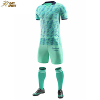 Jersey Sepak Bola Sublimasi Pria dan Wanita Dewasa, Pakaian Olahraga Bernapas Cepat Kering, Logo Kustom untuk Seragam Tim Bermain
