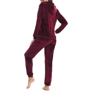 ชุดวอร์มมีฮู้ดสำหรับผู้หญิงชุดวอร์มกันลมสำหรับวิ่งจ๊อกกิ้งไซส์ใหญ่พิเศษย้อมธรรมดาเป็นมิตรต่อสิ่งแวดล้อม - Product Image 4