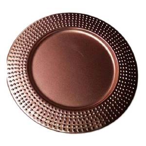 Meilleures assiettes de chargeur en métal au design martelé personnalisé décoration de mariage nouveau design plaque de chargeur ronde en métal fini antique - Product Image 3