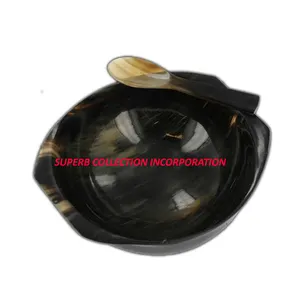 Luxury Buffalo Horn handmade Customized Design Food Serving or Salad Serving Bowl Or Pot Hot Sale