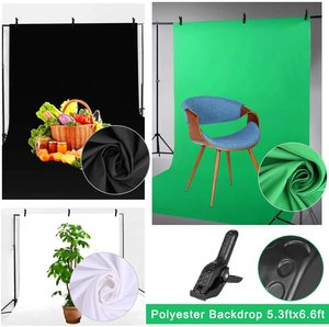 Phông Nền Tùy Chỉnh Kích Thước Màu Xanh Lá Cây Trắng Nhiếp Ảnh Nền Vải Ảnh + Studio + Phụ Kiện - Product Image 6