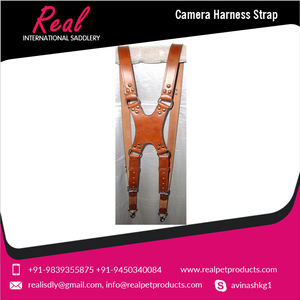 Sangles de harnais en cuir de taille moyenne avec deux caméras Capacité de charge élevée Premier exportateur Catégorie de produit Sangles de caméra - Product Image 3