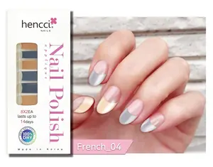 Korean 100% Real Dried Nail Polish 62 Designs French Nail Stickers 2020