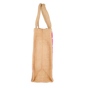 Petits sacs-cadeaux en jute biologique imprimés sur mesure sac fourre-tout à provisions de petite taille à pois faits à la main sac à lunch en jute personnalisé - Product Image 6