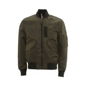 Chaqueta bomber fina con estampado personalizado unisex con decoración de patrón de logotipo frontal de cuello levantado para béisbol deportivo de hombre - Product Image 1