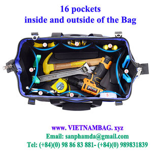 กระเป๋าใส่อุปกรณ์เครื่องมือผ้าโพลีเอสเตอร์ บริการ OEM จากผู้ผลิตเวียดนาม ขายดีที่สุด รับทำโลโก้ตามสั่ง - Product Image 3