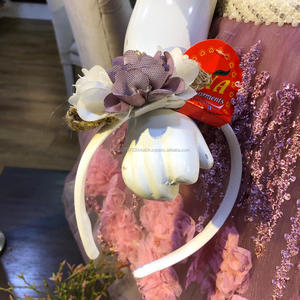 ชุดกระโปรงขอบกระโปรงลายดอกไม้พร้อมที่คาดผม,ชุดเดรสสไตล์ตะวันตกดีไซน์แฟนซีสำหรับเด็กผู้หญิงเด็ก - Product Image 5