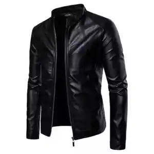 Мужская Байкерская замшевая куртка, коричневая кожаная куртка, высококачественная и прочная повседневная одежда, теплые мужские кожаные куртки на молнии