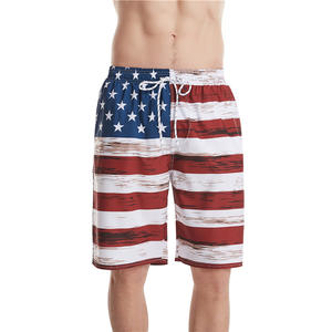Pantalones cortos con estampado de bandera americana para hombre, Shorts informales de verano, 2021 - Product Image 3