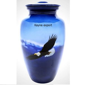 Urne funéraire américaine pour adulte avec motif faucon et aigle, biodégradable, capacité de 200 pouces cubes, couleur personnalisée, Kayna Export - Product Image 2