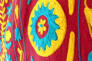 Economic ขายส่งแบบดั้งเดิม Aari ปัก Twin Size Suzani แขวนผนัง Handmade อินเดีย - Product Image 6