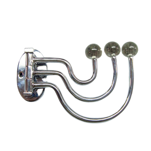 3 in 1 <b>Wall</b> Hooks Iron With Silver Plated Best for Bathroom New Fashionable Customized Design Peg and <b>Clothes</b> Hanger - Product Image 1