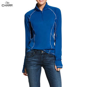 Chemises d'équitation à manches longues personnalisées, couleur cuir, haut d'équitation pour femmes, bon marché, prix - Product Image 2