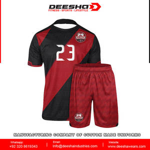 Venta caliente 100% poliéster sublimación impresa equipo personalizado nombre uniforme de fútbol secado rápido manga corta Unisex adultos chaquetas - Product Image 2
