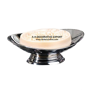 Porte-savon de luxe en métal pour salle de bain, étui décoratif avec effet brillant pour lavabo, accessoire de salle de bains - Product Image 3