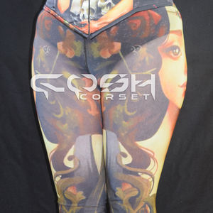 Ensemble assorti de leggings et de corset taille mi-haute élastique, longueur totale, respirant, antibactérien, grande taille, personnalisé imprimé - Product Image 2