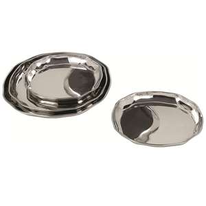 Assiette à dîner ronde en acier inoxydable écologique 100pcs - Product Image 4