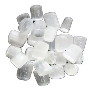 หิน Selenite Tumbled Stone หินขัดซีลีเนียม,หินขัดหินโมราแบบธรรมชาติหินร่วงลง - Product Image 1