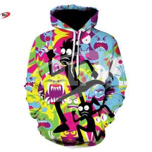 เสื้อฮู้ดผ้าโพลีเอสเตอร์มีฮู้ดสำหรับผู้ชายผู้หญิงเสื้อมีฮู้ดพิมพ์ลายพิมพ์ซับลิเมชันเต็มตัว3D งานตามสั่ง - Product Image 2