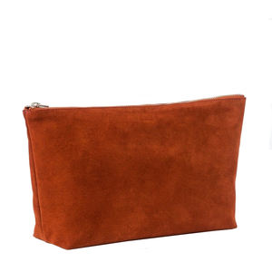 Sac cosmétique de voyage de maquillage de dames en cuir de qualité supérieure de couleur marron avec fermeture à glissière - Product Image 1