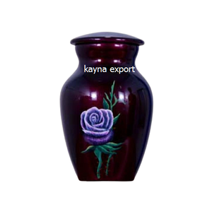 Urne souvenir personnalisée faite à la main en métal imprimé rose à vendre en gros fournitures funéraires designer en métal top vente urnes artisanales - Product Image 1