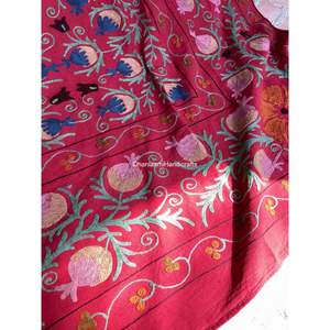 Couverture de lit indien en coton, 1 pièce, couvre-lit mural suspendu à la main, vente en gros, taille Queen, broderie, suzuki - Product Image 2