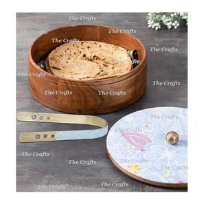 กล่องโรตีทำจากไม้กล่องชาปาติอเนกประสงค์สำหรับใช้ในบ้านโรงแรมร้านอาหารกล่องอาหารโรตีดีไซน์ใหม่ล่าสุด - Product Image 5