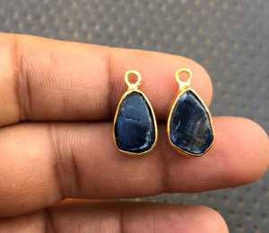 Cuentas de Cianita Natural de Primera Calidad, Pulimentadas, en Forma de Pera, con Baño de Oro sobre Plata de Ley 925, para Joyería Femenina de Fiesta - Product Image 4