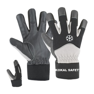 KOKAL Heavy Duty Winter <b>Work</b> <b>Gloves</b> with Leather Microthan Palm and Full Texture <b>Warm</b> Lining - Product Image 3