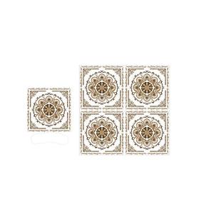 Carreaux de sol en céramique fleur ronde en porcelaine polie blanche 40x40cm - Product Image 5