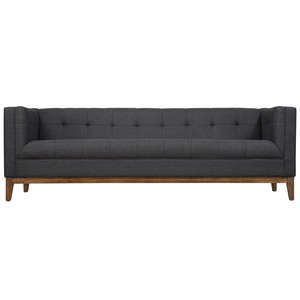 Ensemble de canapés sectionnels confortables en cuir PU de style industriel moderne, trois places, meubles de salon pour appartement avec structure en bois massif - Product Image 1