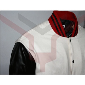 Bulk Baseball Varsity <b>Jacket</b> Faux <b>Leather</b> Sleeves and <b>Leather</b> Patch logo Letterman <b>Jacket</b> Unisex <b>Brown</b> Varsity <b>Jacket</b> - Product Image 3