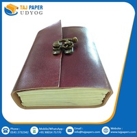 Cahier marron A5 personnalisé en gros fait à la main grand Journal de couverture en cuir PU gaufré et imprimé Journal cadeau article de cadeau fait main
