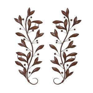 Hojas de hierro marrón y Scrollwork decoración de pared colgante arte de pared decoración exhibición vestíbulo sala de estar interior dormitorio Hotel restaurante - Product Image 2